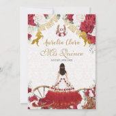 キンセアニラXV 15シャーロレッドホワイトフローラウマ 招待状 (裏面)