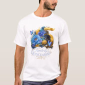 キンセアネーラ 15歳の誕生日パーティーフローラル Tシャツ (正面)