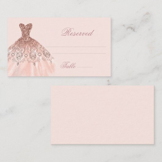 キンセエレガントェニェラスペインのミクリンスピンクローズ プレイスカード (正面/裏面)