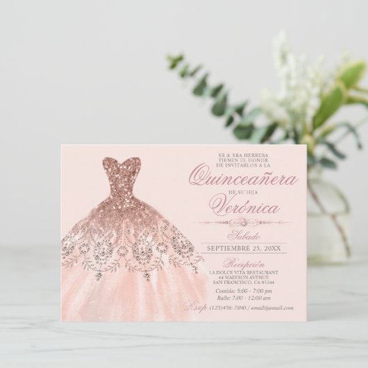 キンセエレガントェニェラスペインのミクリンスピンクローズ 招待状 (スタンド正面)