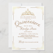 キンセエレガントェニラスペインのミクリンスホワイト金ゴールド 招待状 (裏面)