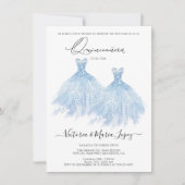 キンセエレガントニェラグリッタースパークルクスペインのリン 招待状 (正面)