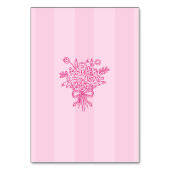 キンセエレガントニェラフローラブーケ | ピンクと白 テーブルナンバー (裏面)