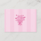 キンセエレガントニェラフローラブーケ | ピンクと白 プレイスカード (裏面)