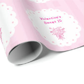 キンセエレガントニェラフローラブーケ | ピンクと白 ラッピングペーパー (ロールコーナー)