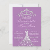 キンセエレガントヤスペインのニエラミスカインスパープル 招待状 (正面)