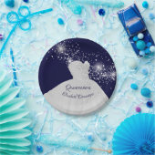 キンセエレガントーニェラホワイトガウン ペーパープレート (パーティー)