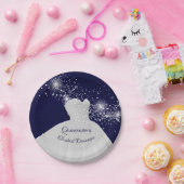 キンセエレガントーニェラホワイトガウン ペーパープレート (パーティー)