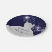 キンセエレガントーニェラホワイトガウン ペーパープレート (アングル)