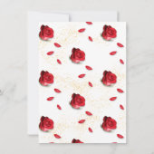 キンセエレガントーニェラレッドローズスペインの招待状 招待状 (裏面)