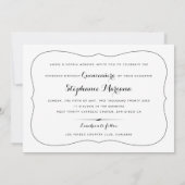 キンセエレガントーニェラ南西部黒白 招待状 (裏面)