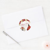 キンセエレガントーニエラレッド金ゴールドチャラクラウンホース ラウンドシール (封筒)