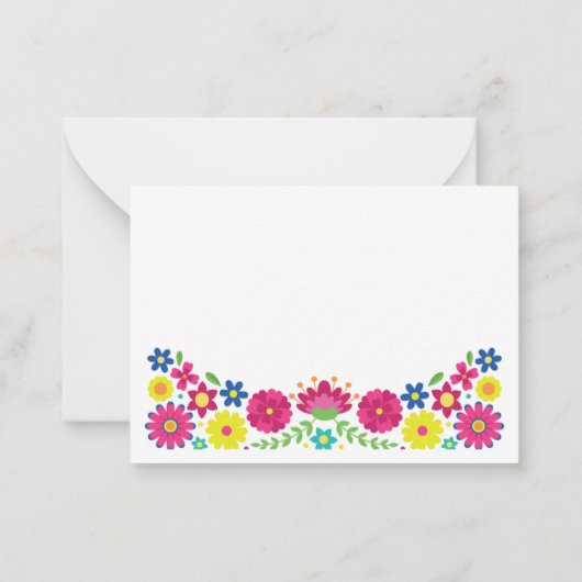 キンセカラフルエラメキシ感謝していコの花 ノートカード (裏面)