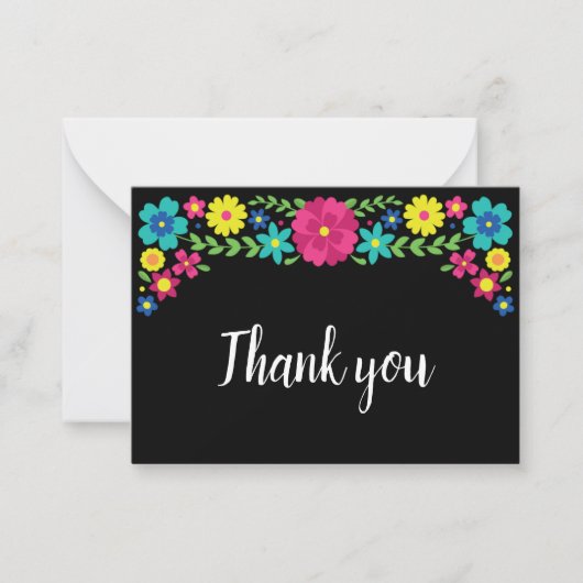 キンセカラフルエラメキシ感謝していコの花 ノートカード (正面)