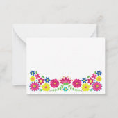 キンセカラフルエラメキシ感謝していコの花 ノートカード (裏面)