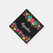 キンセカラフルーニェラメキシコの花紙ナプキン スタンダードカクテルナプキン (角)