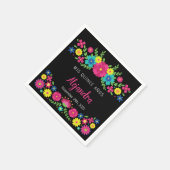 キンセカラフルーニェラメキシコの花紙ナプキン スタンダードカクテルナプキン (角)