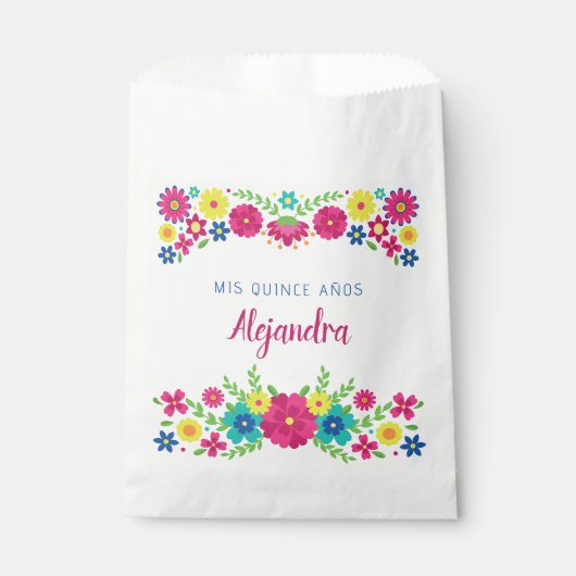 キンセカラフルーニェラメキシコの花紙ナプキン フェイバーバッグ (正面)