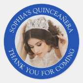 キンセシンプルニェラ王室のフォトブルー ラウンドシール (正面)