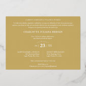 キンセスペインのニラファンシーフローリッシュ効果2枚 箔招待状 (裏面)