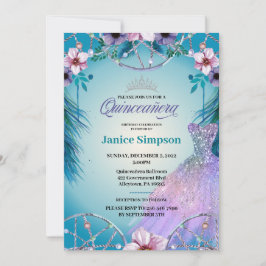 キンセスペインのニーラ羽毛ドリームキャッチャーのピンクInv 招待状