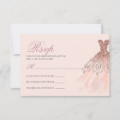 キンセスペインのーニェラミクリンスピンクローズRSVP 出欠カード (正面)