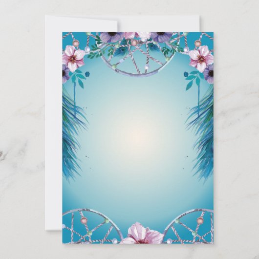 キンセスペインのーニェラ羽毛ドリームキャッチャーInvitati 招待状 (裏面)