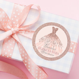 キンセスペインのーニェラMis Quince Pink Rose Thank You ラウンドシール