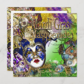 キンセニアラ・マスカレード・マスク　パーソナライズ 招待状 (正面/裏面)