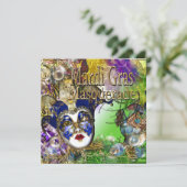 キンセニアラ・マスカレード・マスク　パーソナライズ 招待状 (スタンド正面)