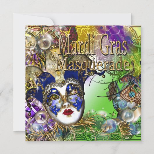 キンセニアラ・マスカレード・マスク　パーソナライズ 招待状 (正面)