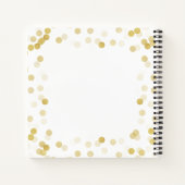 キンセニェラゲストブック金ゴールドバルーン紙吹雪 ノートブック (裏面)