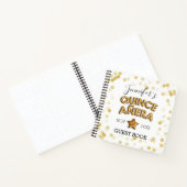 キンセニェラゲストブック金ゴールドバルーン紙吹雪 ノートブック (内部)