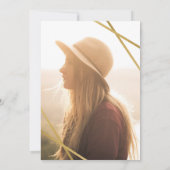 キンセニェラ誕生日ブラック金ゴールドモダン写真 招待状 (裏面)