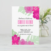 キンセニスペインのラ熱帯ルアウ（ハワイ式宴会）ピンクフローラ 招待状 (スタンド正面)