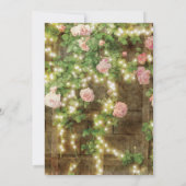 キンセニ素朴ラピンクフローラストリングライトパーティー 招待状 (裏面)