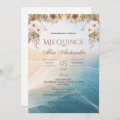 キンセネラ招待状インボスペインのホフローラル 招待状 (正面/裏面)