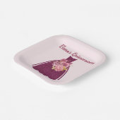 キンセモダンネラグリッターガウン ペーパープレート (傾斜あり)