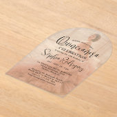 キンセモダンーニェラフォトオーバーレイ15誕生日 アクリル招待状 (レイダウン)