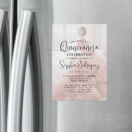 キンセモダンーニェラフォトオーバーレイ15誕生日 マグネット招待状