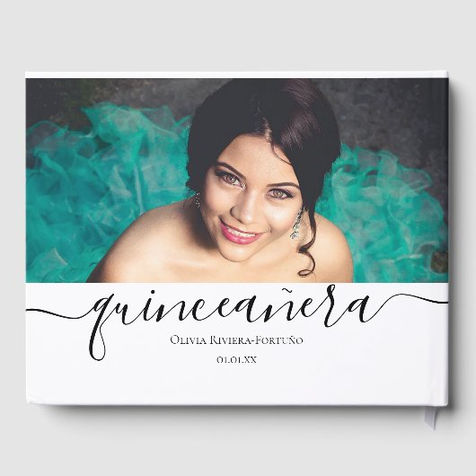 キンセモダンーニラカスタムパーティーフォトクインスアニョス ゲストブック (裏面)