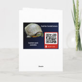 キンセンギクと野鳥のクリスマス・グリーティング カード (裏面)