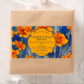 キンセンギクの花の石鹸または化粧品ラベル ラベル (インサイチュ)