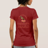キンセンギョウに止まるアメリカ君主蝶 Tシャツ (裏面)