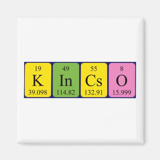 キンセ周期表名磁石 マグネット (正面)