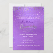 キンセ書ーニェラ星のDIYパープル 招待状 (正面)