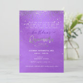 キンセ書ーニェラ星のDIYパープル 招待状 (スタンド正面)