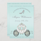 キンセ王室のニェラプリンセスコーチ&スパークルヒール 招待状 (正面/裏面)