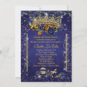 キンセ王室のーニェラとスウィート16パーティの招待状 招待状 (裏面)