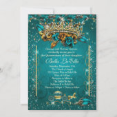 キンセ王室のーニェラとスウィート16パーティの招待状 招待状 (裏面)